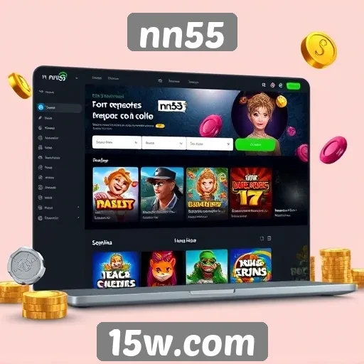 Interface do usuário no site de jogos nn55